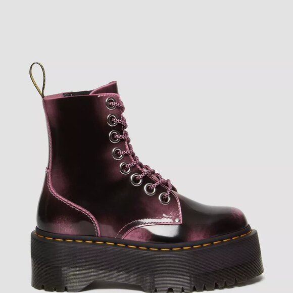 JADON MAX Distressed Leather Platform Boot Fondant Pink Women's Size 5 US NEW - Picture 16 of 16